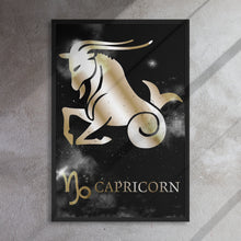 Load image into Gallery viewer, CAPRICORN POLISHED BRONZE canvas on black