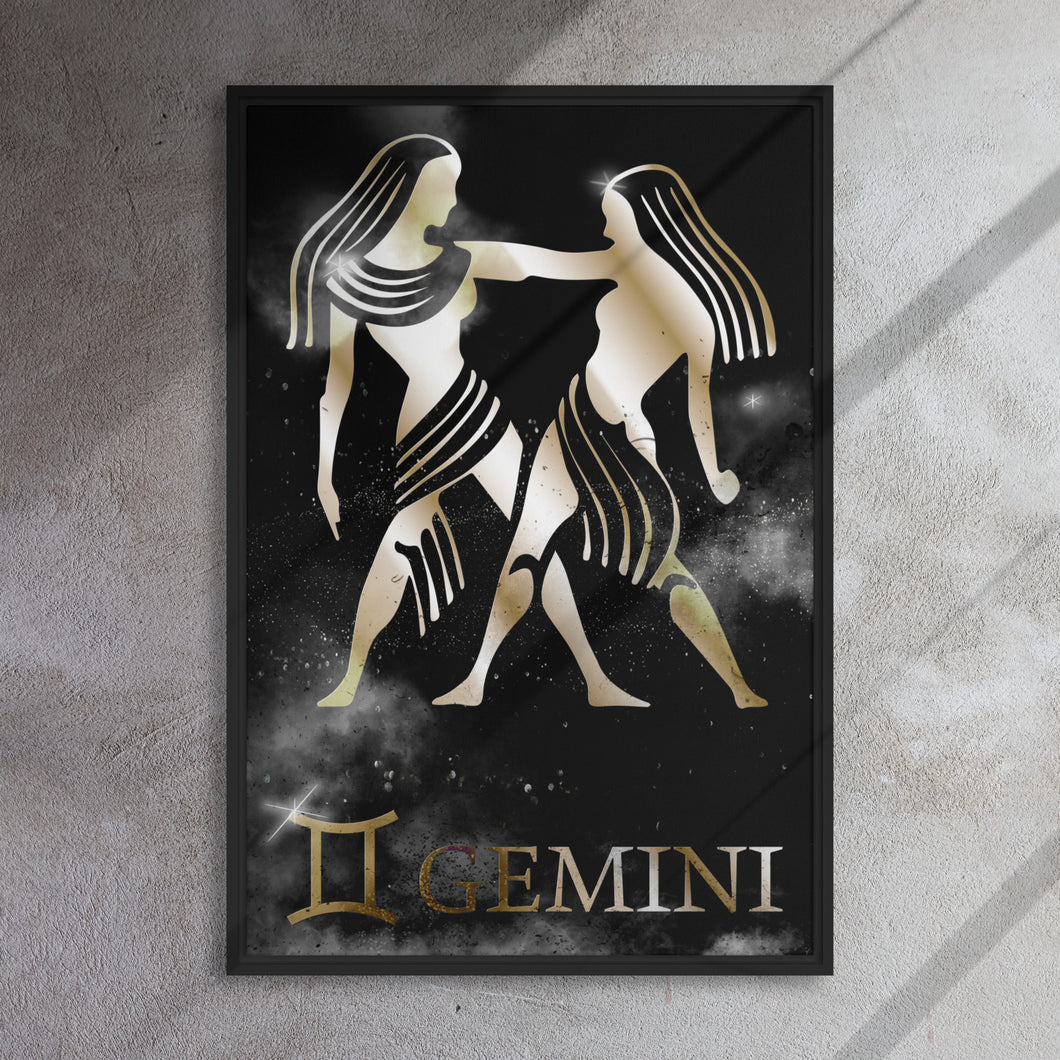 GEMINI POLISHED BRONZE canvas on black