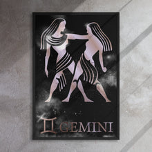 Load image into Gallery viewer, GEMINI POLISHED ROSE canvas on black