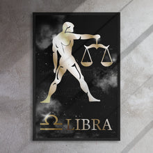 Load image into Gallery viewer, LIBRA POLISHED BRONZE canvas on black