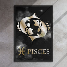 Load image into Gallery viewer, PISCES POLISHED BRONZE canvas on black