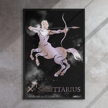 Load image into Gallery viewer, SAGITTARIUS POLISHED ROSE canvas on black