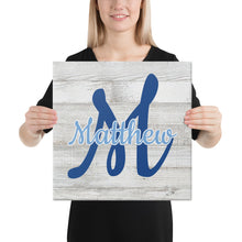 Load image into Gallery viewer, Baby Blue Canvas Monogram