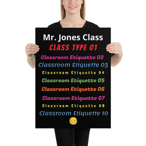Teacher's Fun Classroom Guideline Poster
