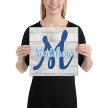 Load image into Gallery viewer, Baby Blue Canvas Monogram
