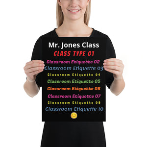 Teacher's Fun Classroom Guideline Poster
