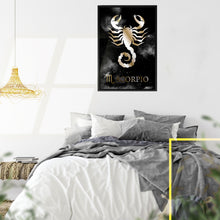 Load image into Gallery viewer, CANCER POLISHED BRONZE canvas on black