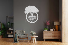 Load image into Gallery viewer, The Family Tree of Life Steel Monogram Sign (CUSTOMIZABLE)