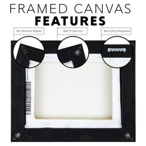 F Black & Chrome Vertical Split Initial Monogram on Canvas