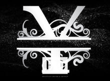 Load image into Gallery viewer, “Y” Initial for Black and Chrome  -Horizontal Framed Portrait-